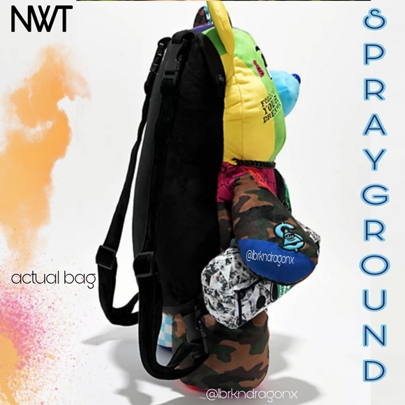 NWT Bear Backpack Sprayground Lucid Dreaming Big Backpack Authentic Guaranteed - Picture 8 of 16